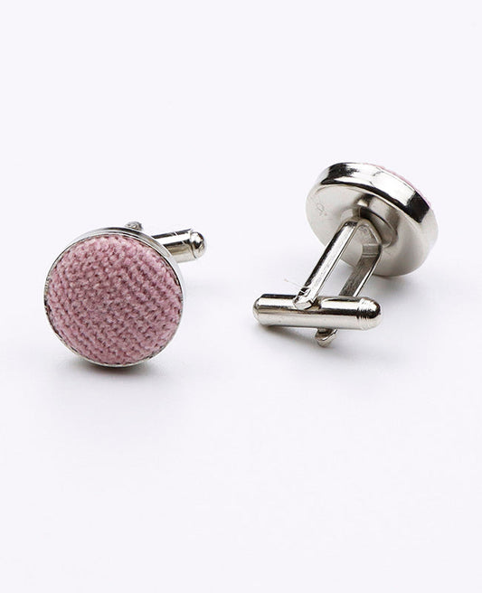 Boutons de Manchette Rose n°3 en Effet Velours | Simon - Unipap's