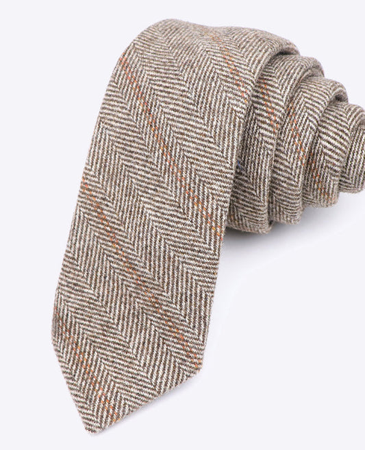 Cravate Tartan Gris n°3 Homme en Laine | Norbert - Unipap's