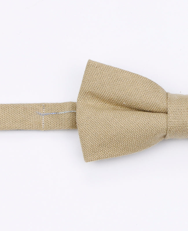 Noeud Papillon Beige n°1 Enfant en Lin | Basile - Unipap's