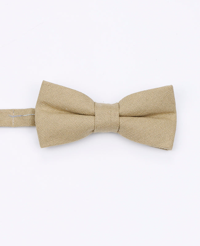 Noeud Papillon Beige n°1 Enfant en Lin | Basile - Unipap's