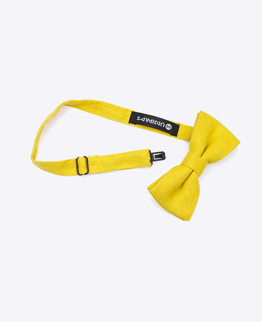 Noeud Papillon Jaune n°1 Enfant en Lin | Basile - Unipap's