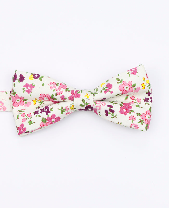 Noeud Papillon Liberty Blanc n°3 Homme en Coton | Gaspard - Unipap's