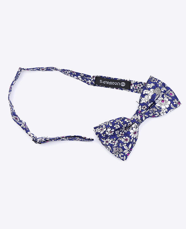 Noeud Papillon Liberty Bleu n°1 Homme en Coton | Clovis - Unipap's