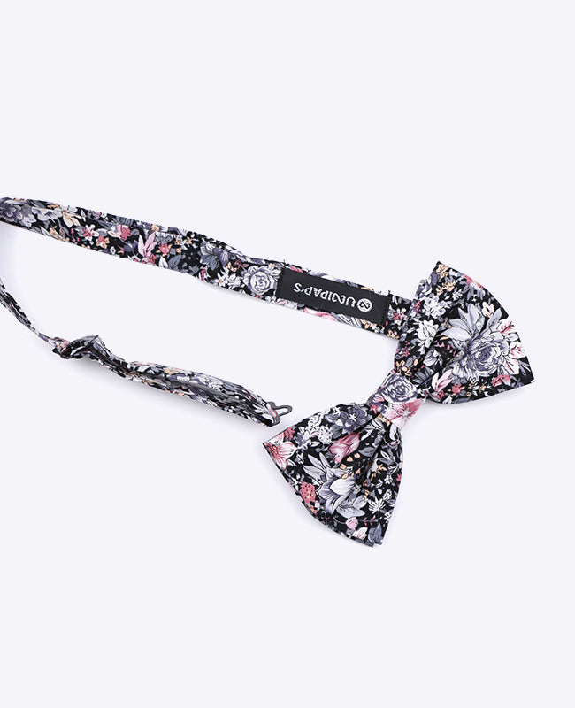 Noeud Papillon Liberty Noir n°2 Homme en Coton | Gaspard - Unipap's