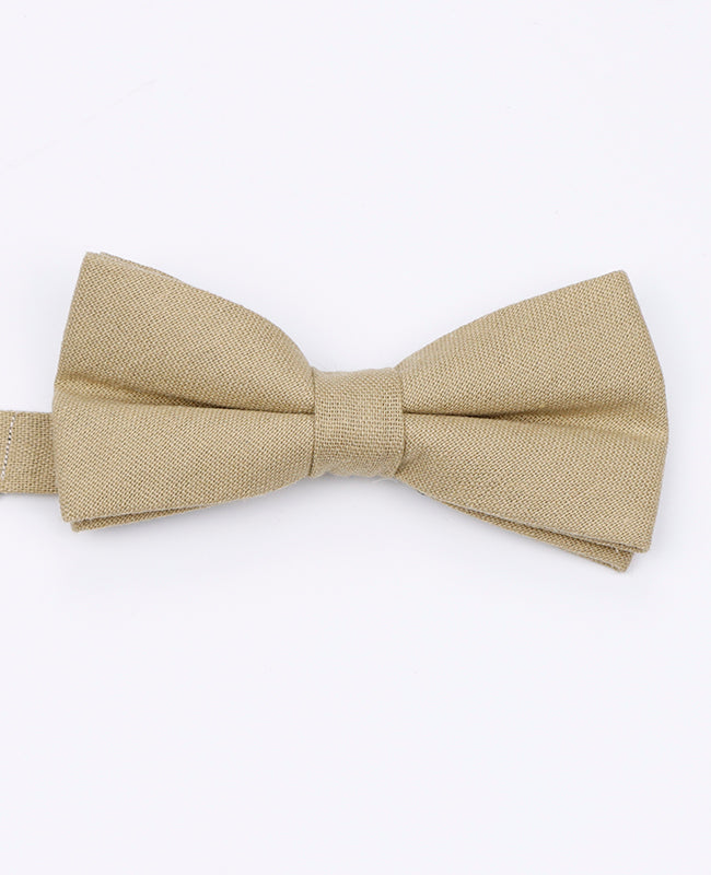 Noeud Papillon Beige n°1 Homme en Lin | Basile - Unipap's