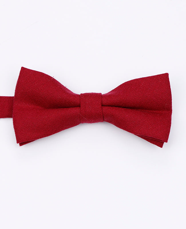 Noeud Papillon Rouge n°2 Homme en Lin | Basile - Unipap's