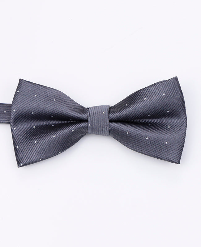 Noeud Papillon Gris n°1 à Pois Homme en Polyester | Georges - Unipap's