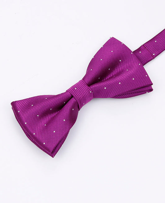 Noeud Papillon Violet à Pois Homme en Polyester | Georges - Unipap's