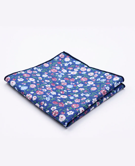 Pochette de Costume Liberty Bleu n°7 en Coton | Gaspard - Unipap's