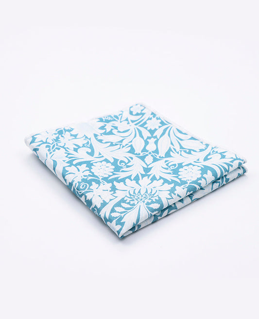Pochette de Costume Liberty Bleu n°9 en Coton | Gaspard - Unipap's